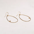 Vintage 18ct Gold Open Teardrop Hoop Earrings with Diamonds