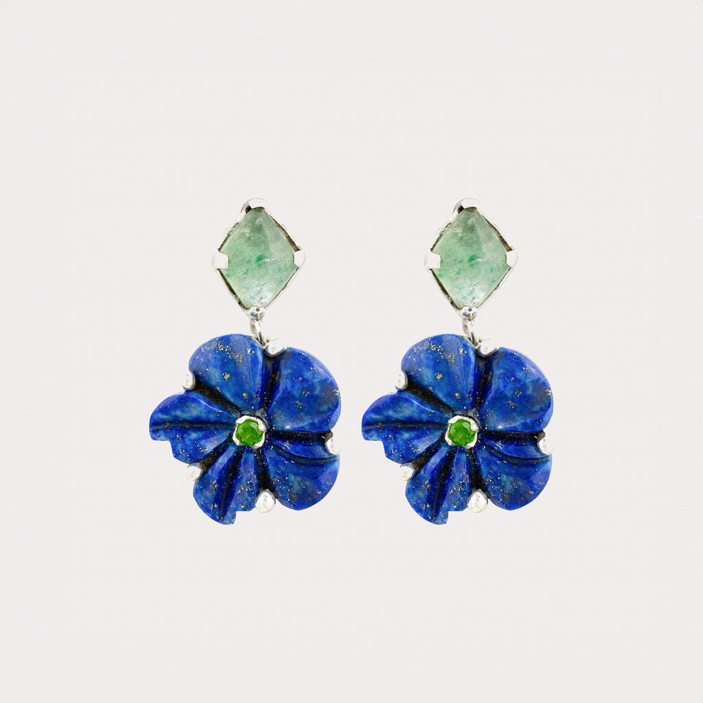 The Rosa Lapis Lazuli Dangle Earrings