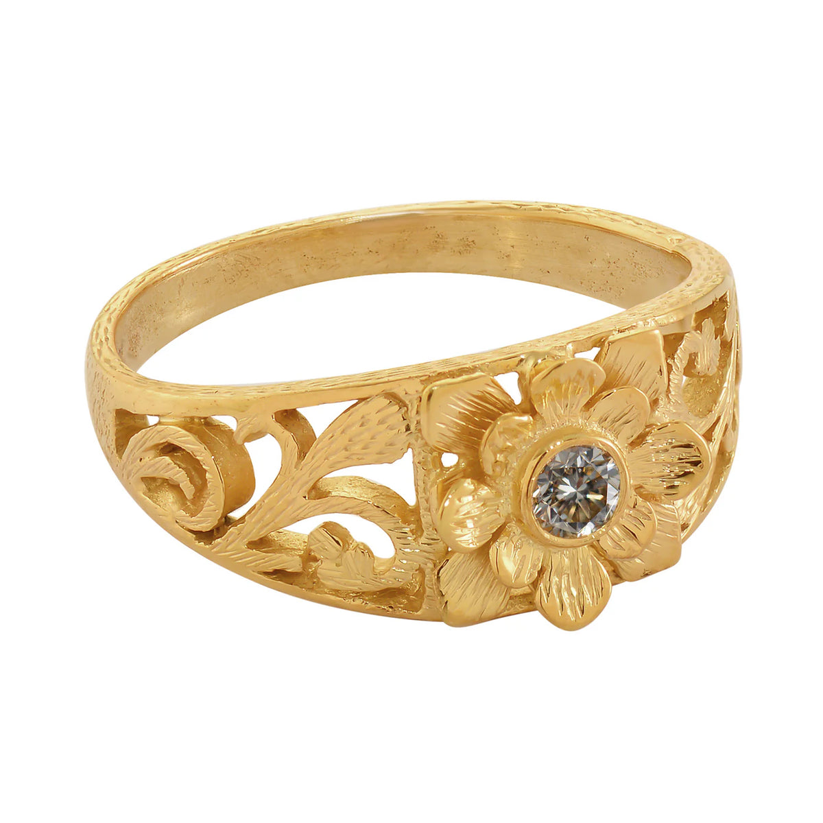 The Divine Diamond Gold Ring
