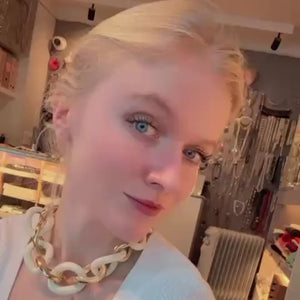 Vintage Givenchy Gold and Enamel Chain Necklace