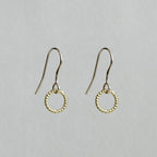 Mini Twist Gold Ring Earrings