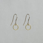 Mini Twist Gold Ring Earrings