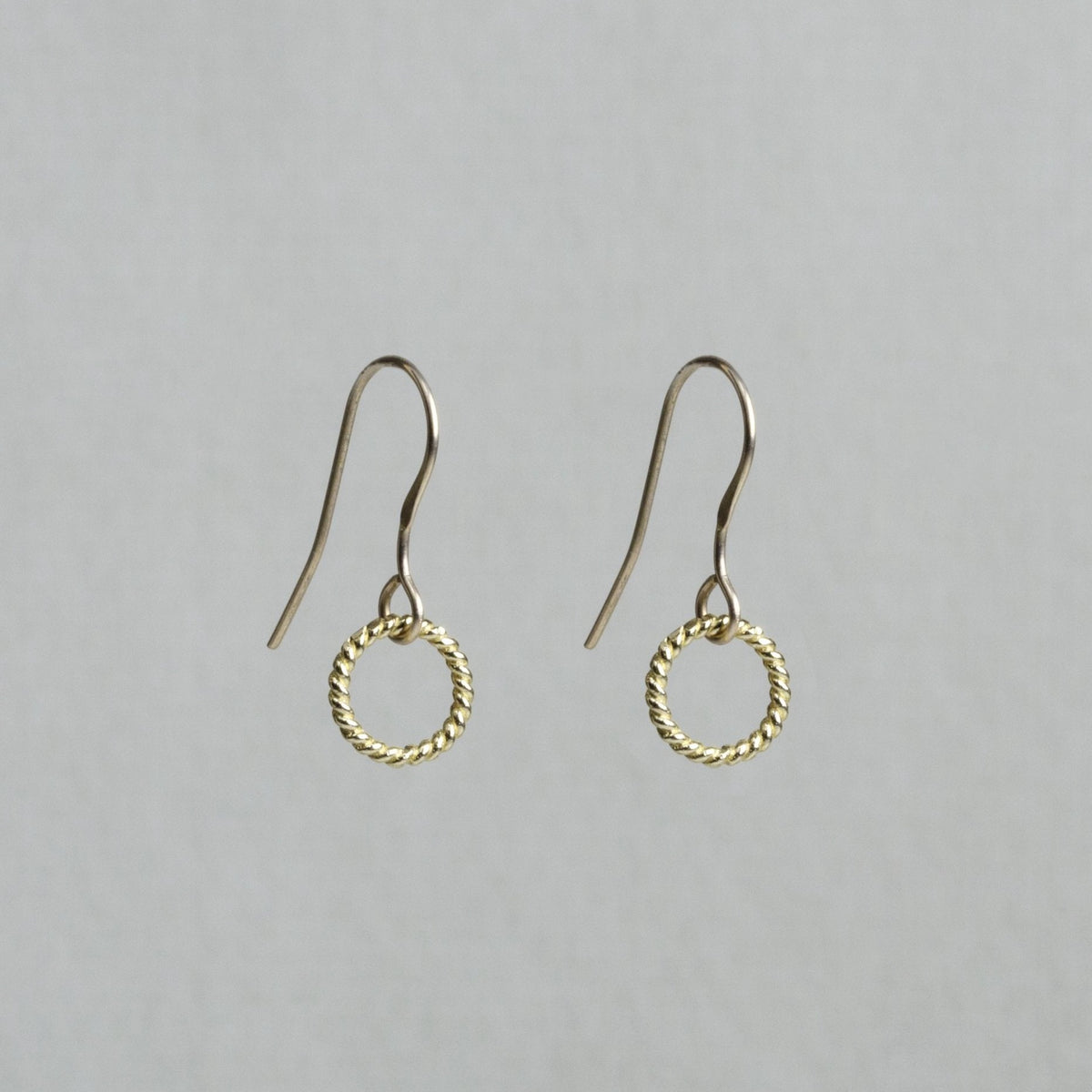 Mini Twist Gold Ring Earrings
