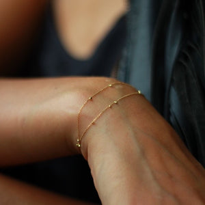 Gold Dust Double Strand Bracelet