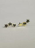 Anna+Nina Gold Plated Three Stars Stud
