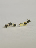Anna+Nina Gold Plated Three Stars Stud
