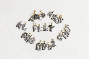 Diamond Letter A to Z Charms