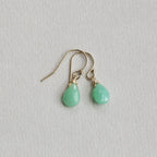 chrysoprase briolette drop earrings also available on feltlondon.com