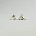 Crystal Triangle Stud Earrings