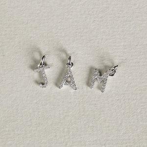 spell any word you like with these gorgeous diamond charms