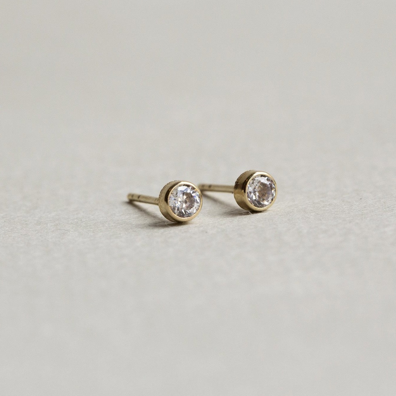 versatile real gold and crystal stud earrings 