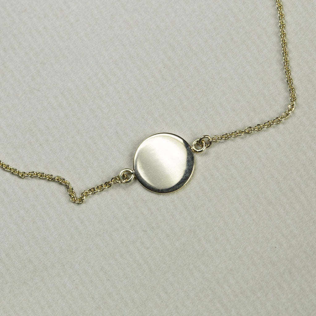 Simple Gold Disc Bracelet