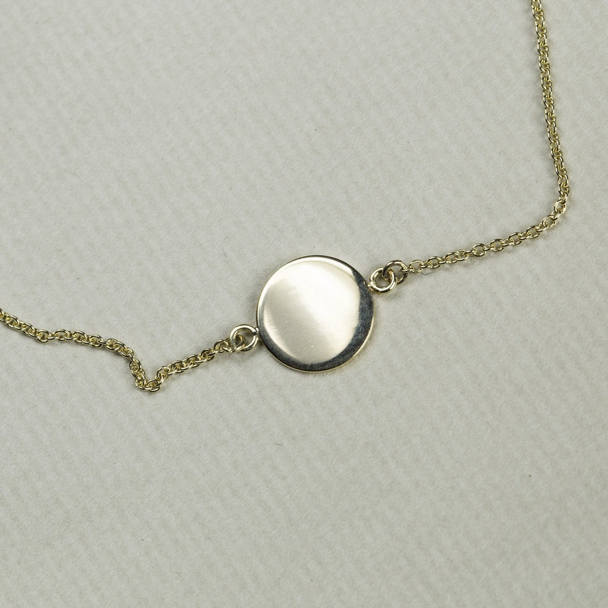 Simple Gold Disc Bracelet