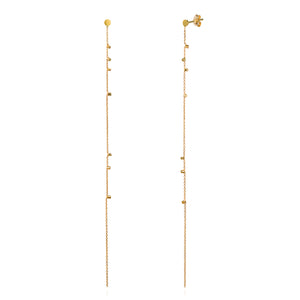 Gold Dust Single Strand Earrings