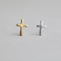felt simple cross earrings