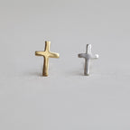 felt simple cross earrings