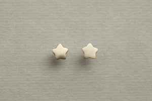super star studs in gold plated silver 