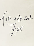felt gift card for £75