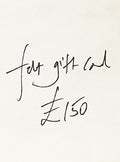 felt gift card for £150