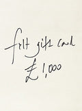 felt gift card for £1000