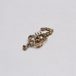 Vintage 9ct Gold Scorpio Pendant Charm with Cubic Zirconia