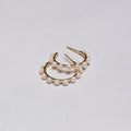 Pearl Stud Hoop Earrings