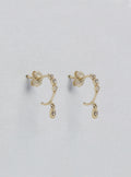 Eye Pendant Diamond Hoop Earrings