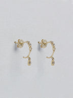 Eye Pendant Diamond Hoop Earrings