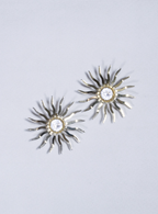 Gold Sun Clip-on Earrings