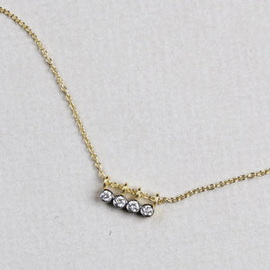 18ct Gold Necklace with Black Gold and White Diamonds
