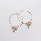 Gold Filled Hoops with Labradorite
