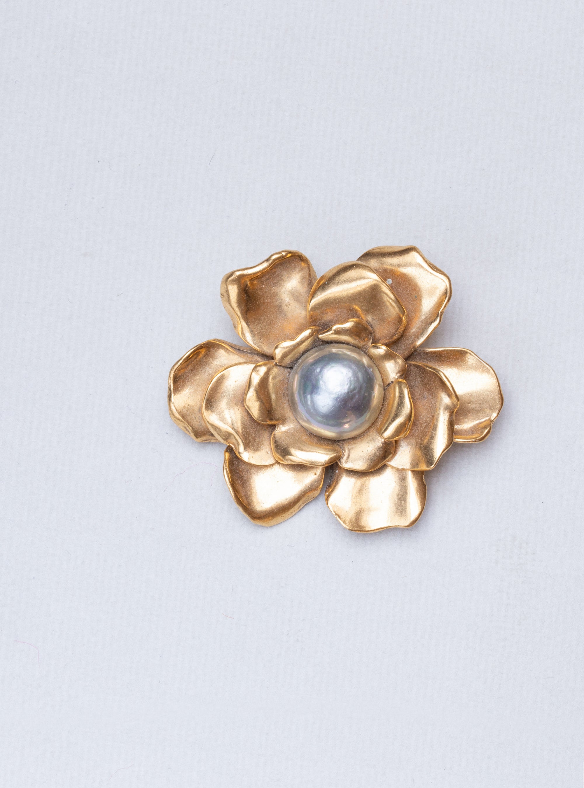 Vintage Flower Pearl Brooch