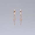 Lightning Bolt Hoop Earrings with Cubic Zirconia