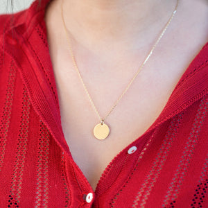 Gold Disc Necklace 2