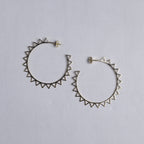 Geometric Cutout Sun Hoop Earrings