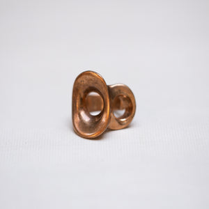 Sculptural Brass Ring & Bracelet