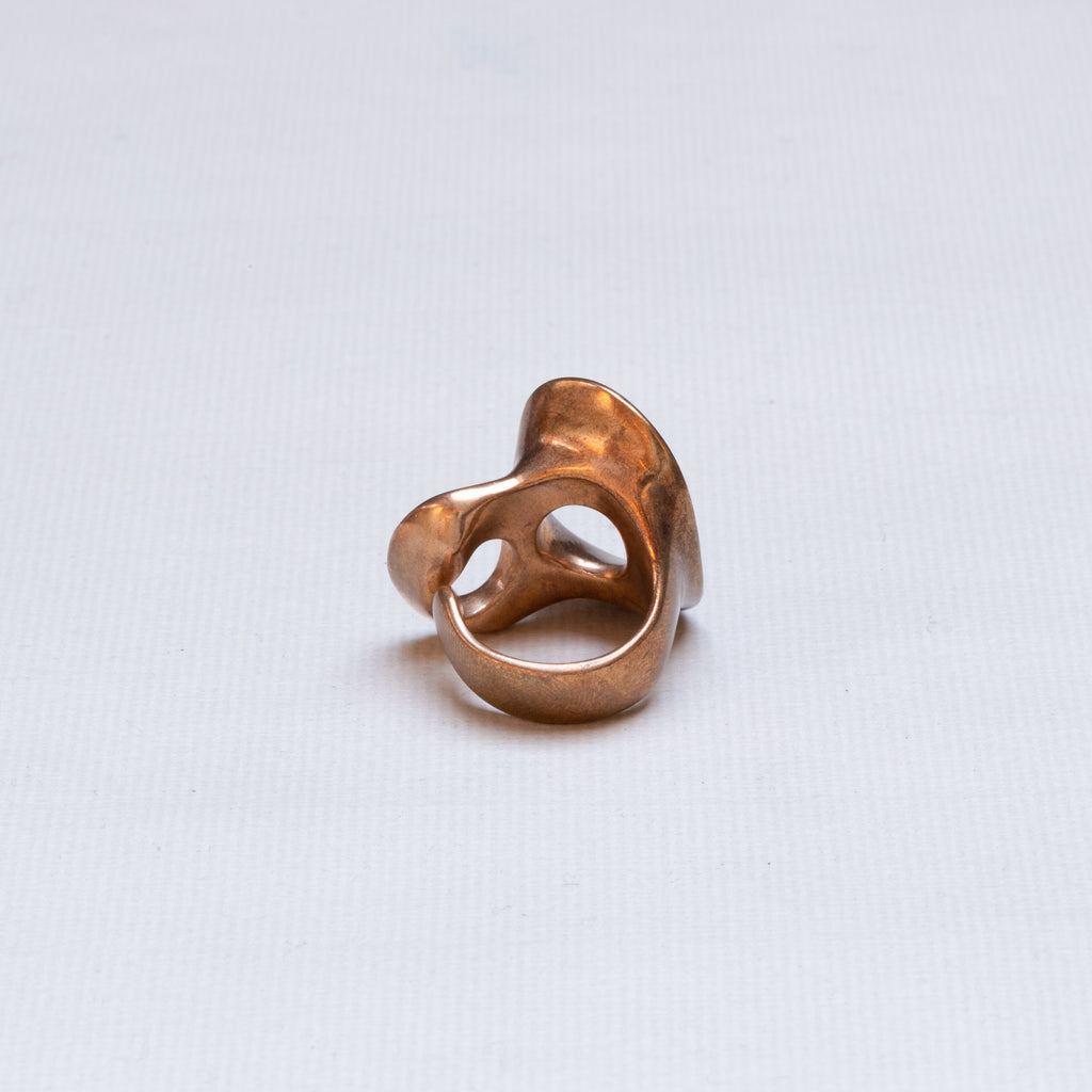 Sculptural Brass Ring & Bracelet