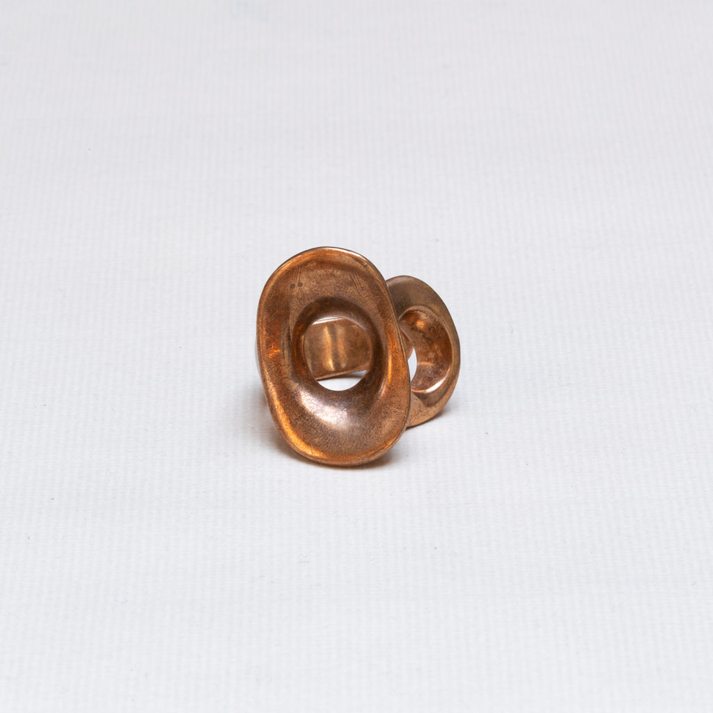 Sculptural Brass Ring & Bracelet