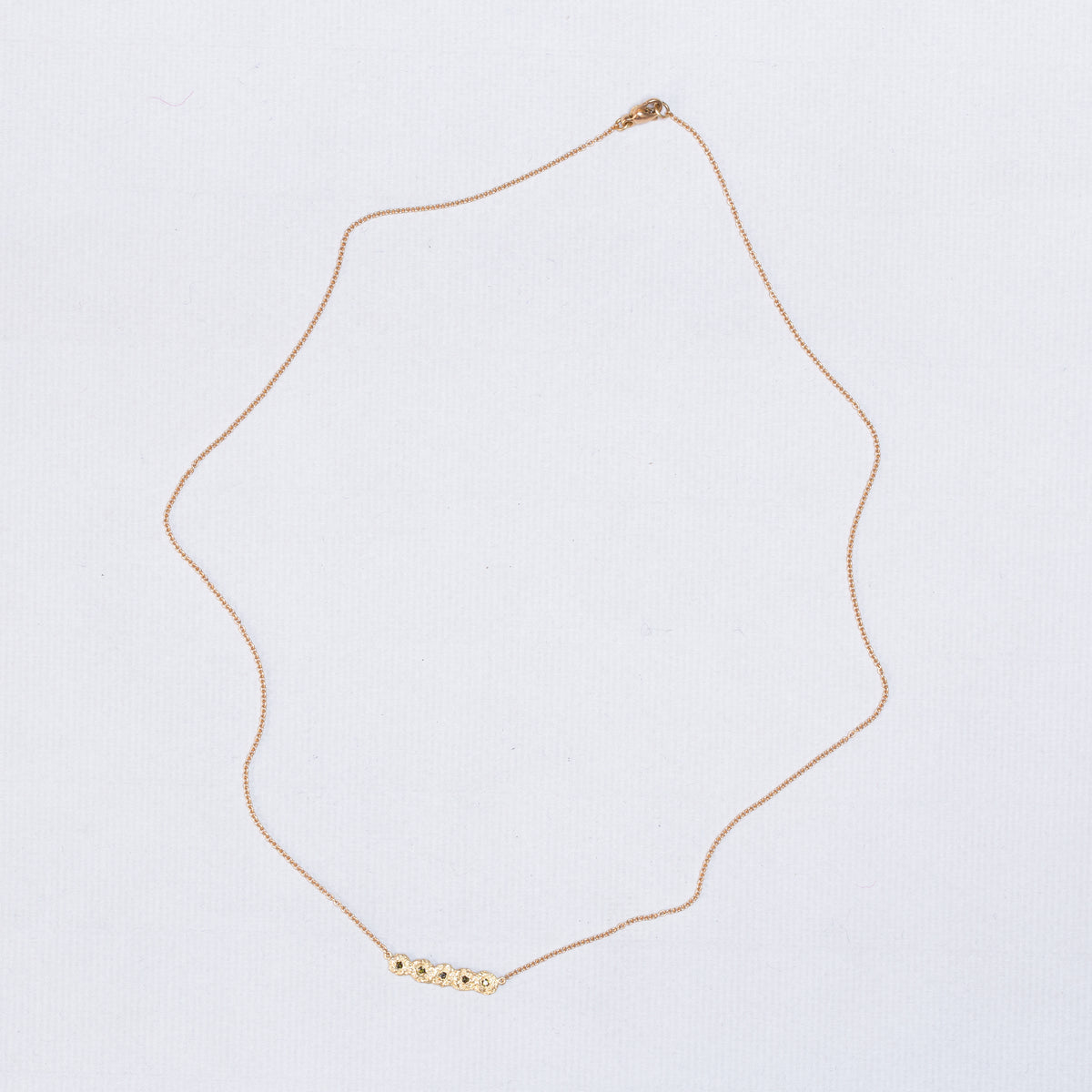 Shisha Line Necklace with Green Tourmaline