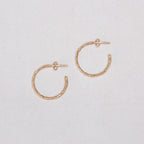 Straight Stitch Hoop Earrings Medium