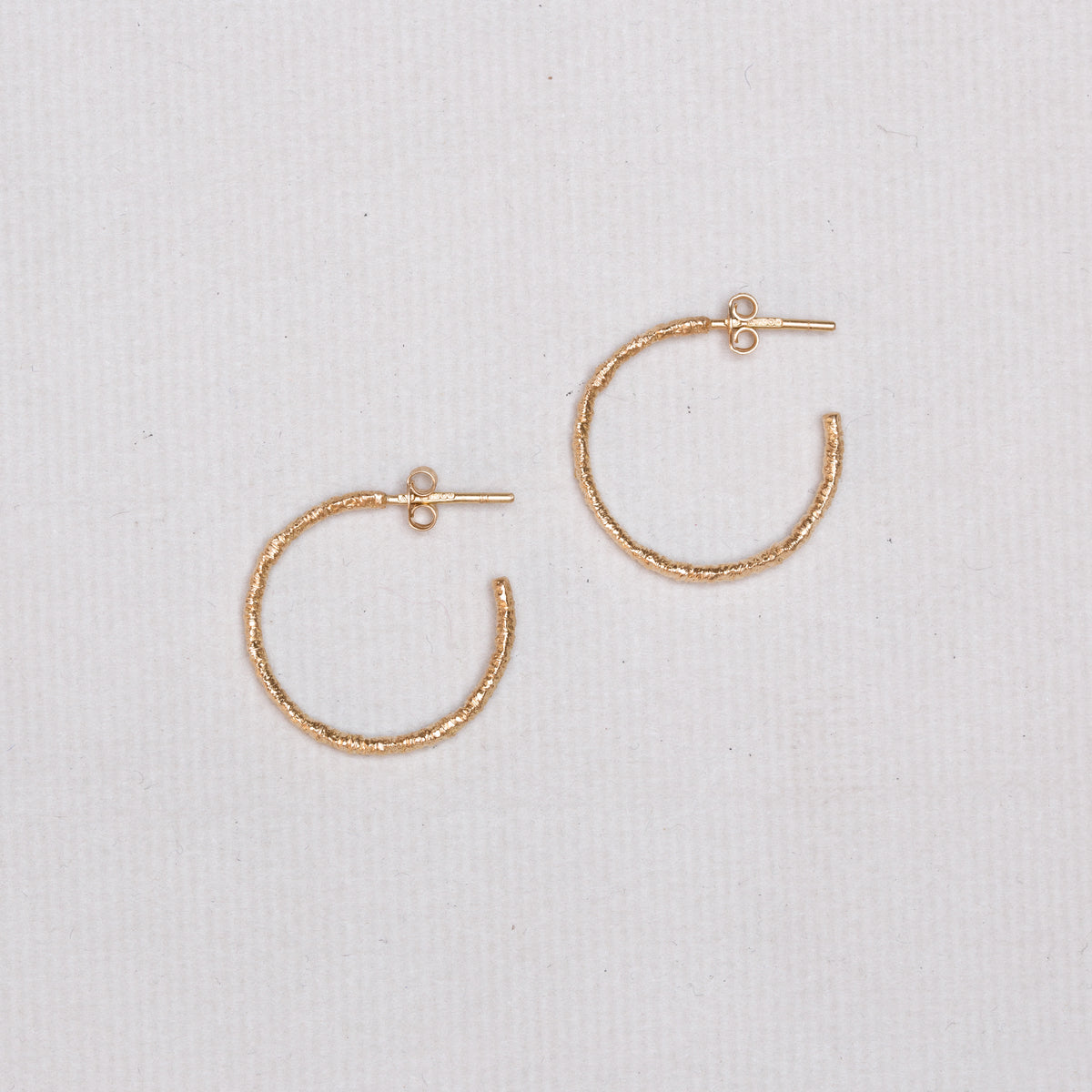 Straight Stitch Hoop Earrings Medium