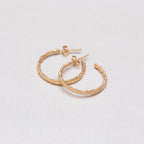 Straight Stitch Hoop Earrings Medium