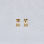 18ct Gold Square Stud Earrings