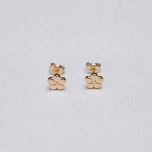 9ct Gold Cherry Blossom Flower Stud Earrings