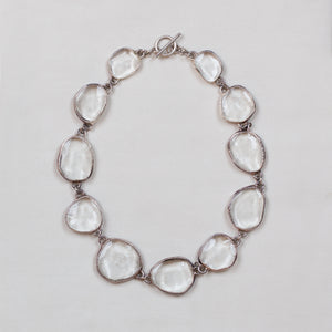 Vintage Glass and Silver Necklace “Sassi”