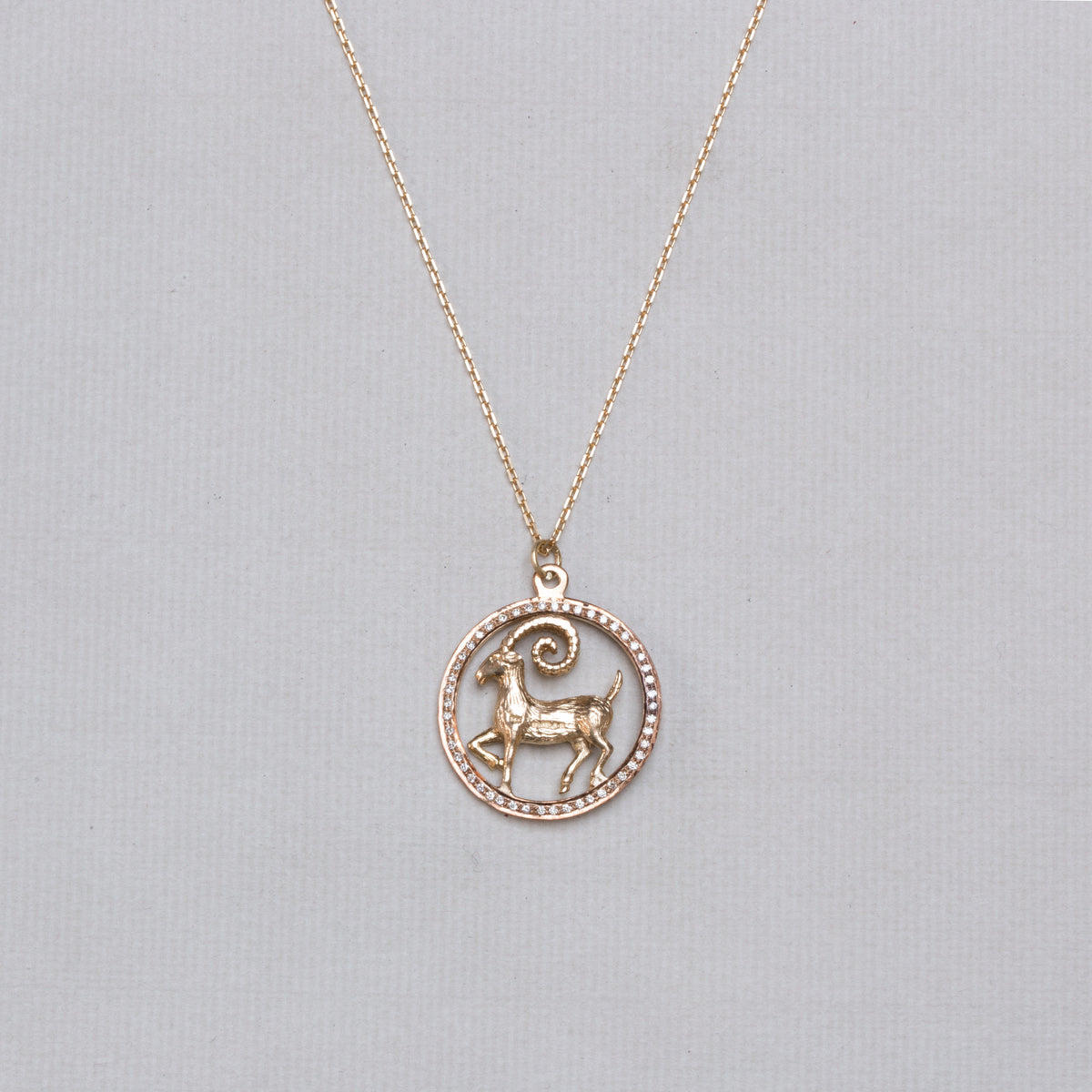 Pendant with gold cable link chain #1