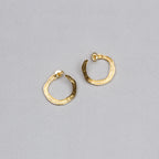 Organic Matte Gold Hoop Earrings