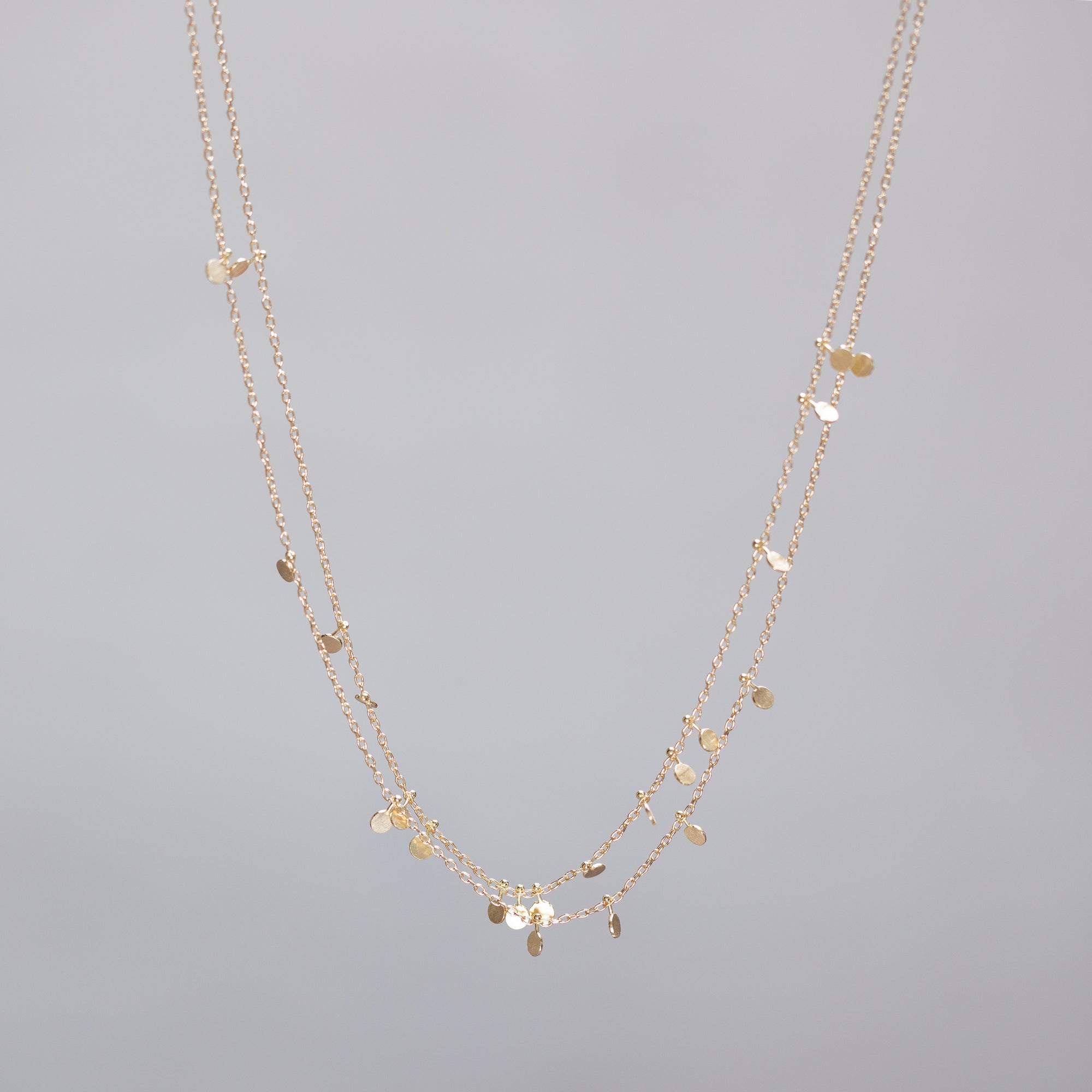 Tiny Dots Double Chain Necklace