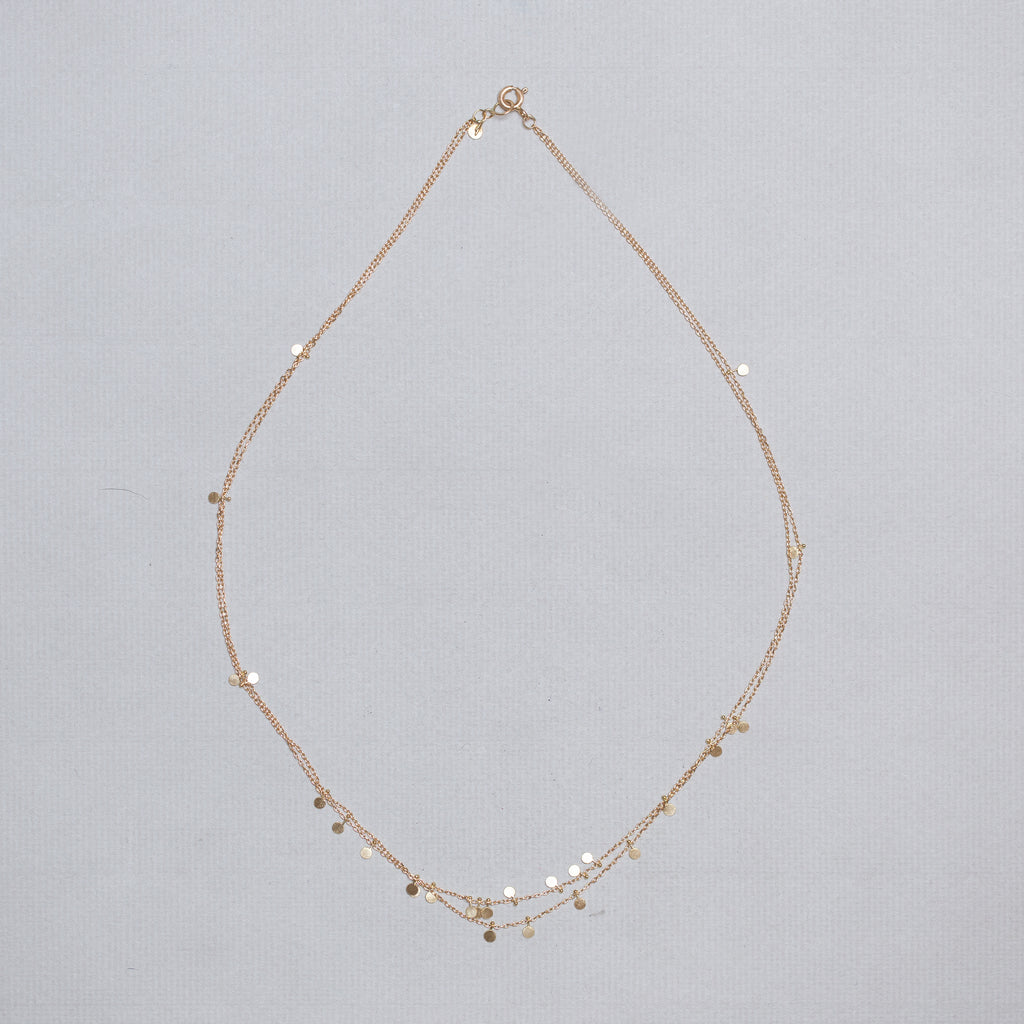 Tiny Dots Double Chain Necklace