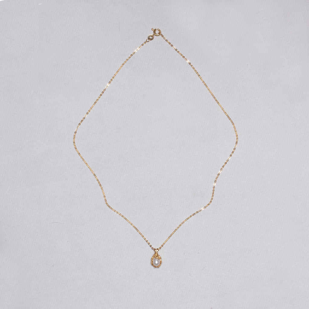 Vintage Mikimoto Pearl and Gold Necklace